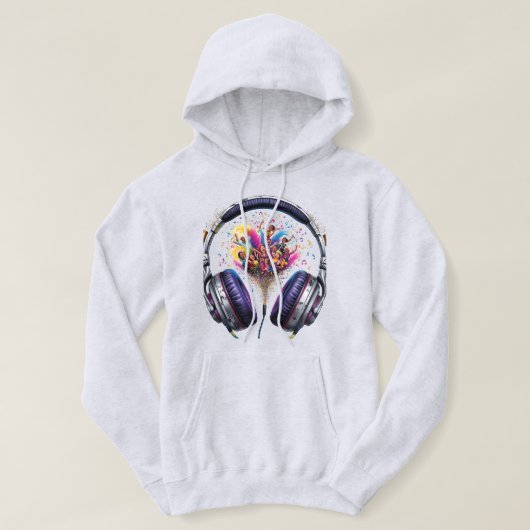 Rhythmen Innerhalb: Dance Party Headphones Hoodie (Design vorne)