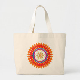 Rhythmic Euphoria Mandala  Jumbo Stoffbeutel