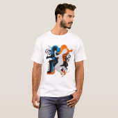 Rhythmic Fusion: Dance of Shadows and Colors T-Shirt (Vorne ganz)