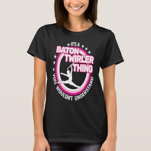 rhythmic gymnastics  baton twirling retro for girl T-Shirt (Vorderseite)