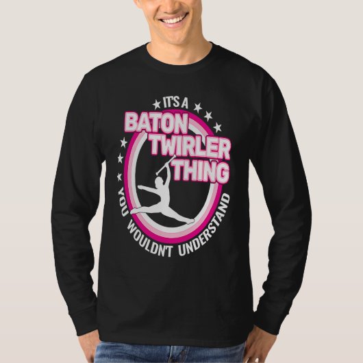 rhythmic gymnastics baton twirling retro for girl T-Shirt (Vorderseite)