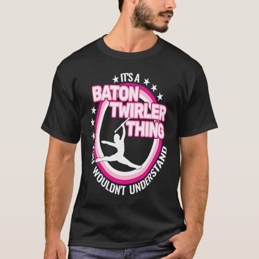 rhythmic gymnastics baton twirling retro for girl T-Shirt (Vorderseite)