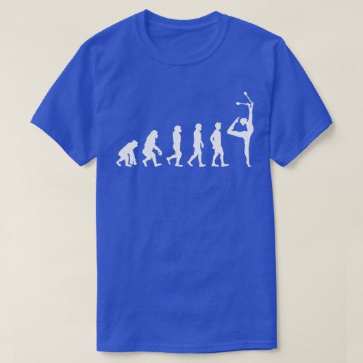 Rhythmic Gymnastics Clubs Gymnast Evolution Funny T-Shirt (Design vorne)