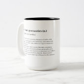 Rhythmic Gymnastics Definition Zweifarbige Tasse (Vorderseite Links)