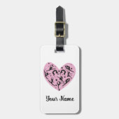 Rhythmic Gymnastics Heart Personalized Luggage Tag Gepäckanhänger (Vorderseite vertikal)