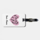 Rhythmic Gymnastics Heart Personalized Luggage Tag Gepäckanhänger (Rückseite horizontal)