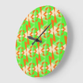 Rhythmic Orange Große Wanduhr (Winkel)