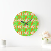 Rhythmic Orange Große Wanduhr (Zuhause)