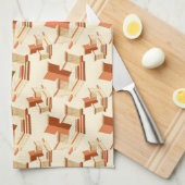 Rhythmic stack of marble pedestals and steps geschirrtuch (Viertel Falte)