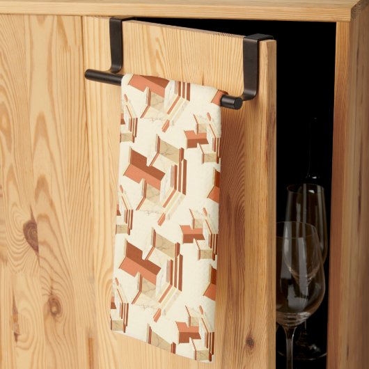 Rhythmic stack of marble pedestals and steps geschirrtuch (Drittel gefaltet)