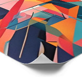Rhythmische Abmessungen: Abstrakter geometrischer Poster (Ecke)
