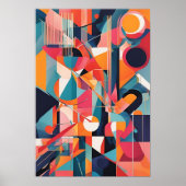 Rhythmische Abmessungen: Abstrakter geometrischer Poster (Vorne)