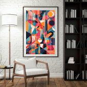 Rhythmische Abmessungen: Abstrakter geometrischer Poster