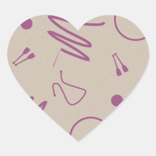 Rhythmische Gymnastik-Aufkleber Herz-Aufkleber (Vorderseite)