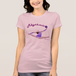 Rhythmische Gymnastik-Ball-aufgeteiltes T-Shirt