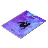 Rhythmische Gymnastik Ball Routine Galaxy Notebook Notizblock (Linke Seite)