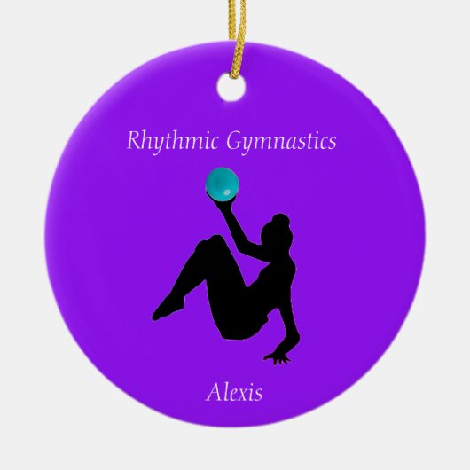 Rhythmische Gymnastik Ball Routine Keramik Ornament (Vorne)