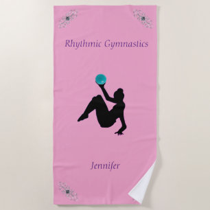 Rhythmische Gymnastik Ball Routinefilm Strandtuch