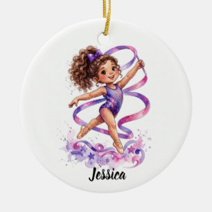 Rhythmische Gymnastik-Band-Ornament Keramik Ornament