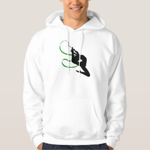 Rhythmische Gymnastik-Band-Tänzer-Silhouette Hoodie