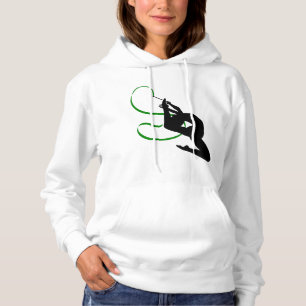 Rhythmische Gymnastik-Band-Tänzer-Silhouette Hoodie