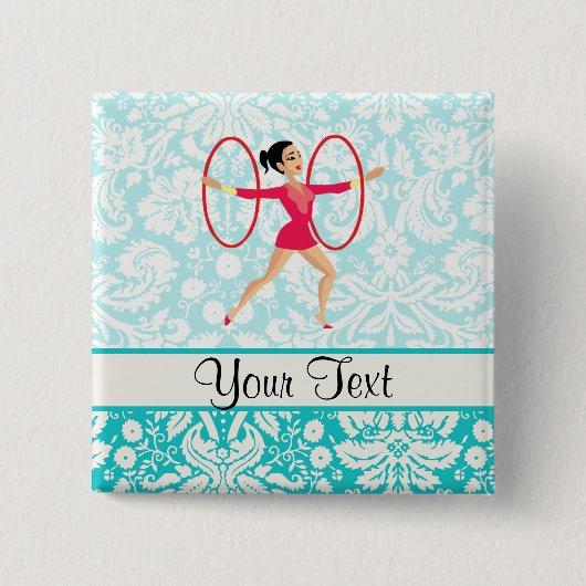 Rhythmische Gymnastik-Bänder Button (Vorderseite)