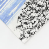 Rhythmische Gymnastik Blau Abstrakt mit Silver Gla Fleecedecke (Ecke)