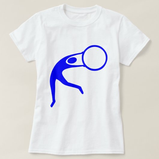 Rhythmische Gymnastik - Blau T-Shirt (Design vorne)