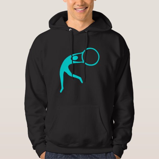 Rhythmische Gymnastik - Cyan Hoodie (Vorderseite)