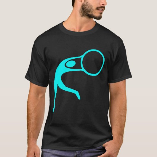 Rhythmische Gymnastik - Cyan T-Shirt (Vorderseite)