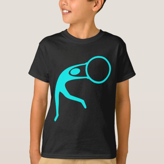 Rhythmische Gymnastik - Cyan T-Shirt (Vorderseite)