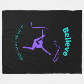 Rhythmische Gymnastik glauben, dass alles möglich  Fleecedecke (Vorderseite (Horizontal))