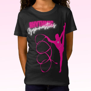 Rhythmische Gymnastik Heiß Rosa T-Shirt