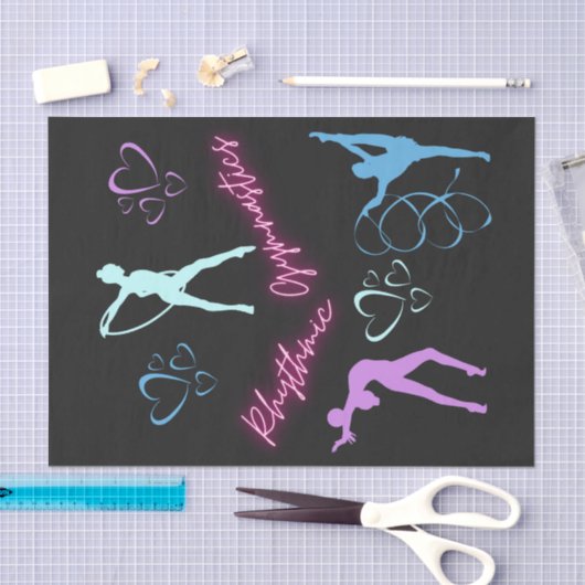 Rhythmische Gymnastik Hoop, Ribbon und Ball Seidenpapier (Handwerk)