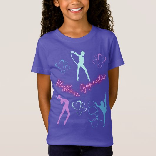 Rhythmische Gymnastik Hoop, Ribbon und Ball T-Shirt (Vorderseite)