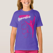 Rhythmische Gymnastik Hot Pink T - Shirt (Vorderseite)