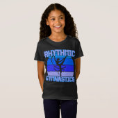 Rhythmische Gymnastik in Blau gestört / Lila T-Shirt (Vorne ganz)