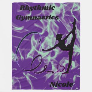 Rhythmische Gymnastik Lila und Mint-Swirlen  Fleecedecke