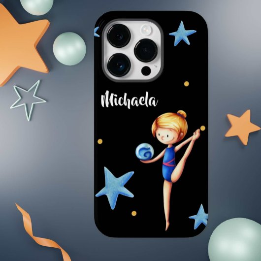Rhythmische Gymnastik Mädchen mit Ball Typografie Case-Mate iPhone Hülle