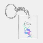 Rhythmische Gymnastik mit Band Schlüsselanhänger (Vorderseite links)