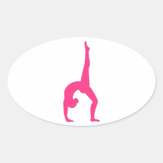 Rhythmische Gymnastik Ovaler Aufkleber