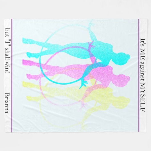 Rhythmische Gymnastik Reflections Me, My self & I Fleecedecke (Vorderseite (Horizontal))