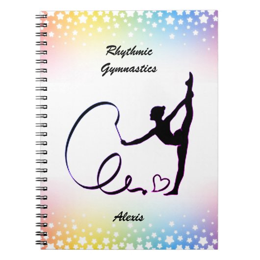 Rhythmische Gymnastik Ribbon Stars Notebook Notizblock (Vorderseite)