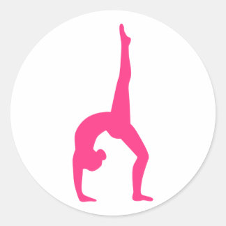Rhythmische Gymnastik Runder Aufkleber
