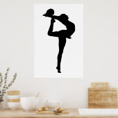 Rhythmische Gymnastik Silhouette Poster (Küche)