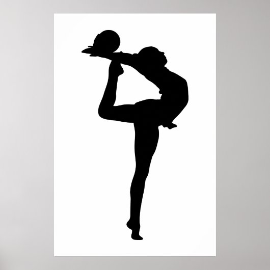 Rhythmische Gymnastik Silhouette Poster (Vorne)