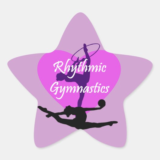 Rhythmische Gymnastik Stern-Aufkleber (Vorderseite)