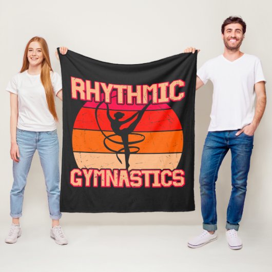 Rhythmische Gymnastik störend Orange und Rot Fleecedecke (Beispiel)