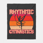 Rhythmische Gymnastik störend Orange und Rot Fleecedecke (Vorderseite)