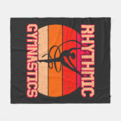 Rhythmische Gymnastik störend Orange und Rot Fleecedecke (Vorderseite (Horizontal))